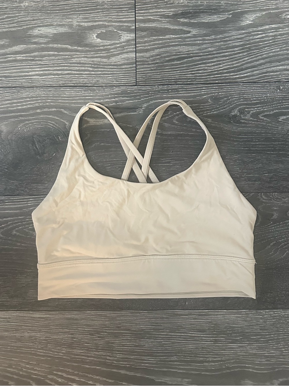 Lululemon Light Cream/Tan Crossback Sports Bra